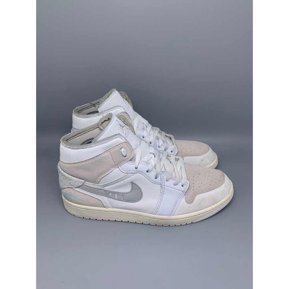 Jordan 1 Mid SE Craft White Tech Grey Basketball Shoes DM9652-120 Men's Sz 11